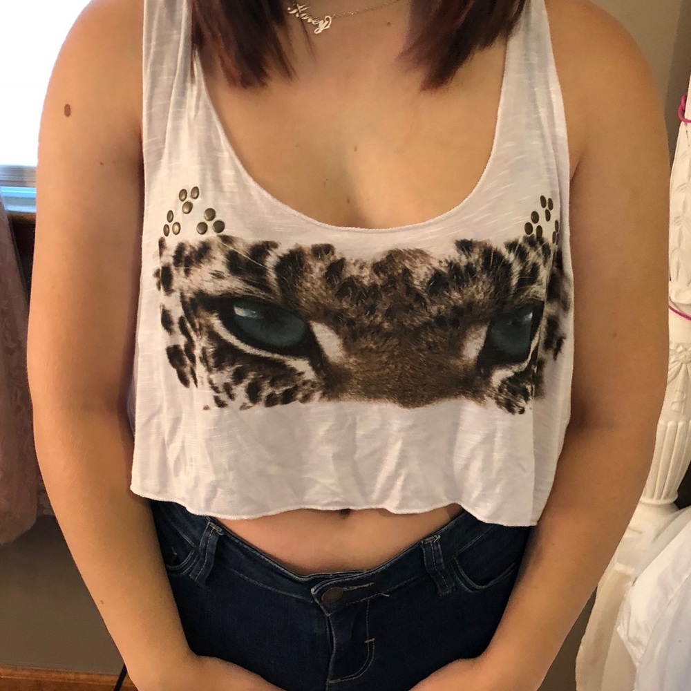 Tiger eyes crop top